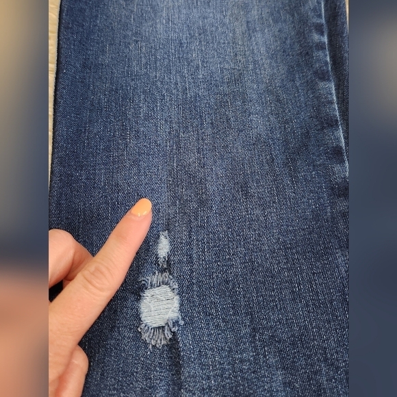 Frame Denim Women's Le Sylvie Crop High Rise Straight Leg Jeans Sz 26 Distressed - Picture 13 of 14